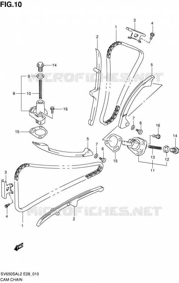 TIMING Suzuki MOTO 650 SV-S 2012  SV650SA L2 (E03,E28,E33)