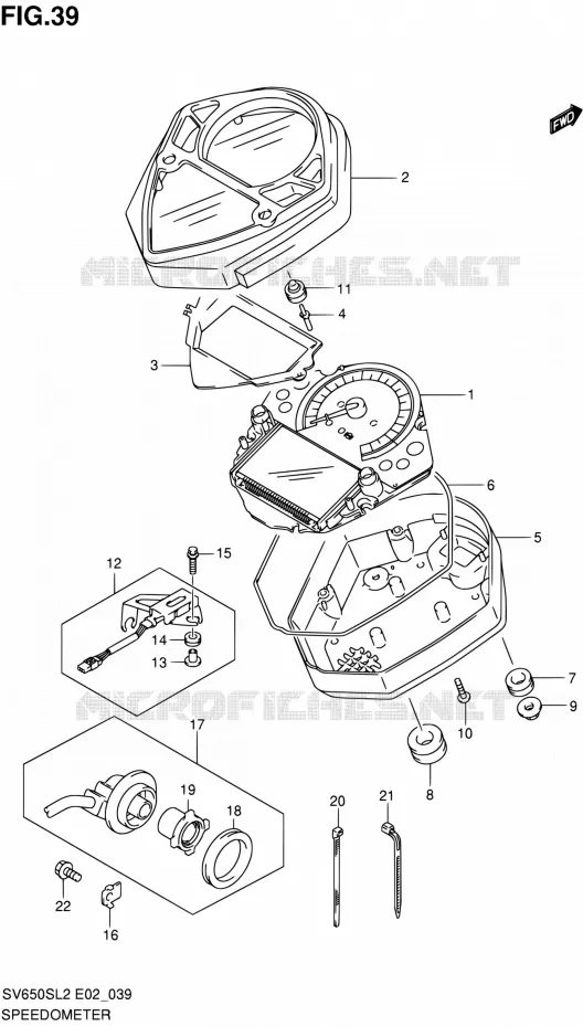 SNELHEIDSMETER (SV650SL2 E24) Suzuki MOTO 650 SV 2012  SV650SAL2(E24)