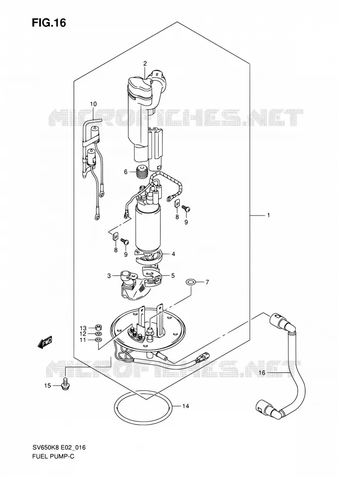 BENZINE POMP Suzuki MOTO 650 SV-S 2009  SV650SUK9(E19)