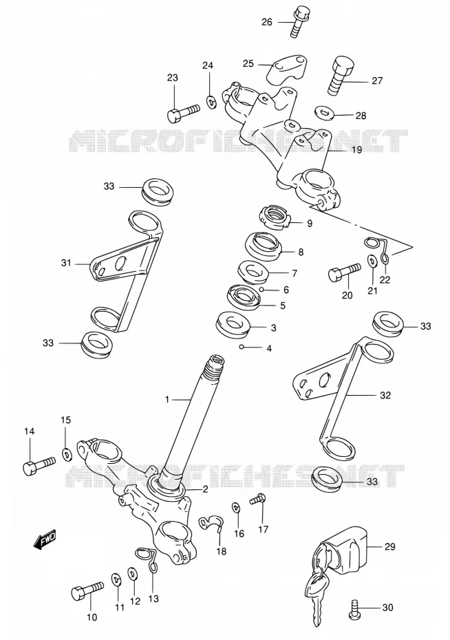STUURKOLOM (P09) Suzuki MOTO 185 TS 1997  TS185ERCV