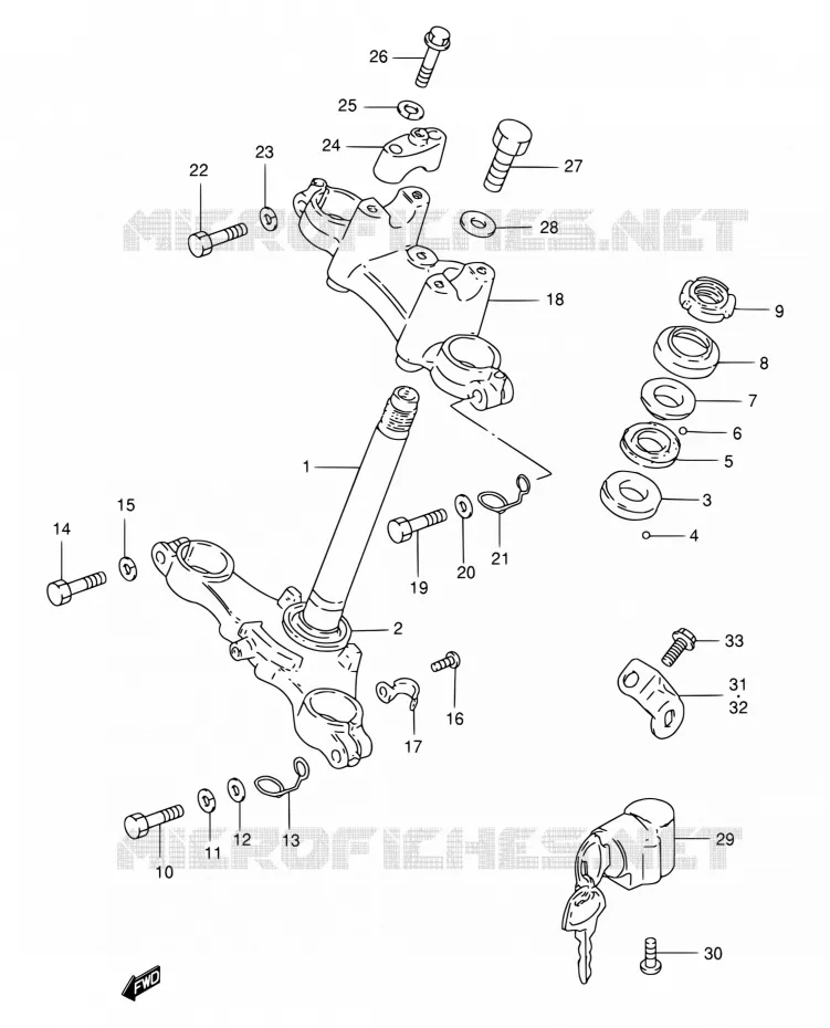 STUURPEN (MODELE K1 E71) Suzuki MOTO 185 TS 1997  TS185ERCV