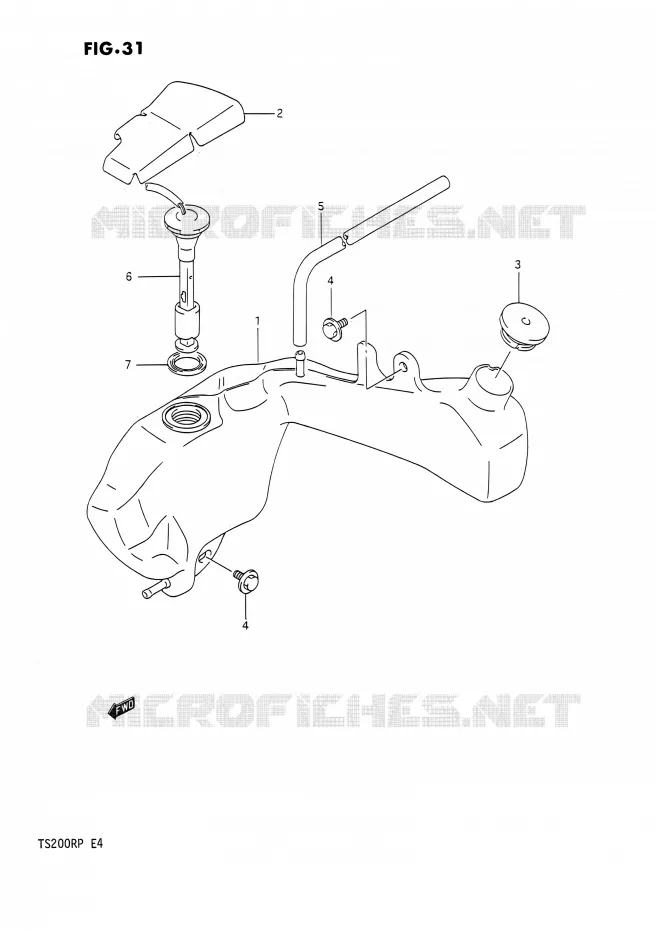 OLIE TANK Suzuki MOTO 200 TS-R 1991  TS200R M (E02,E04,E24)