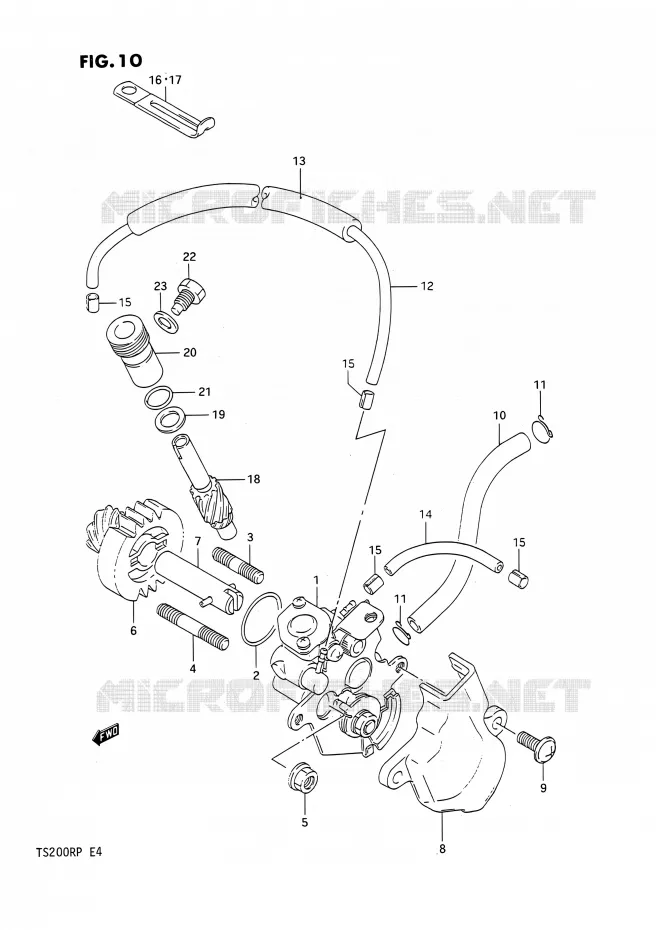 OLIEPOMP Suzuki MOTO 200 TS-R 1991  TS200R M (E02,E04,E24)