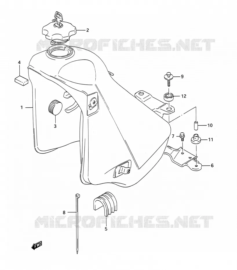 BENZINETANK Suzuki MOTO 200 TS-R 1992  TS200R N (E03,E28,E33)