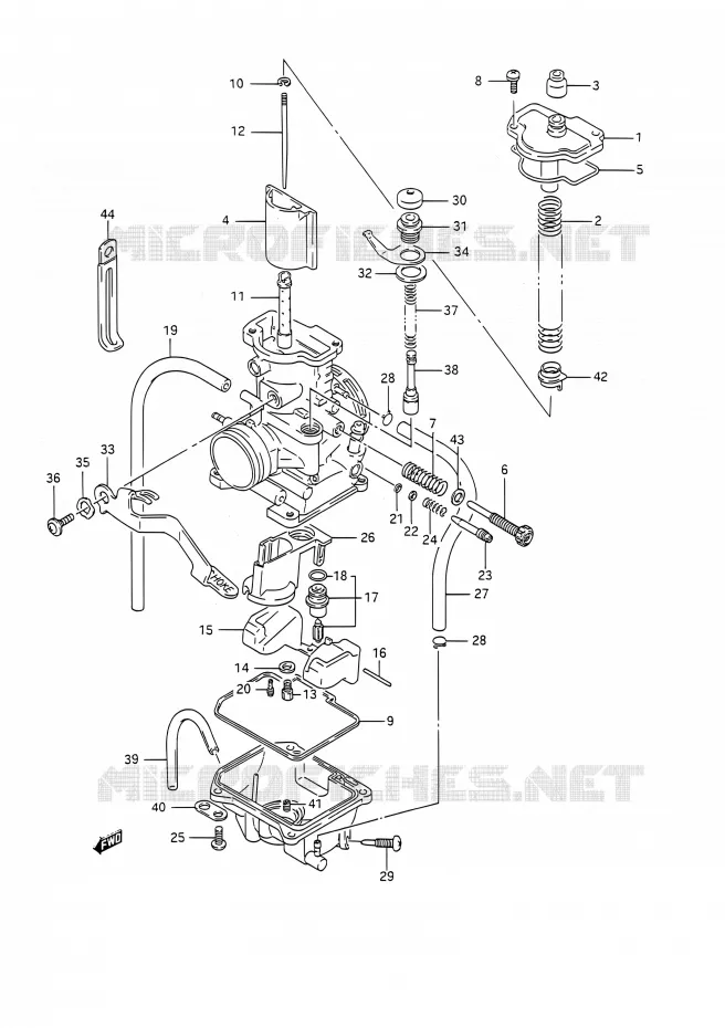 CARBURATOR Suzuki MOTO 200 TS-R 1992  TS200R N (E03,E28,E33)