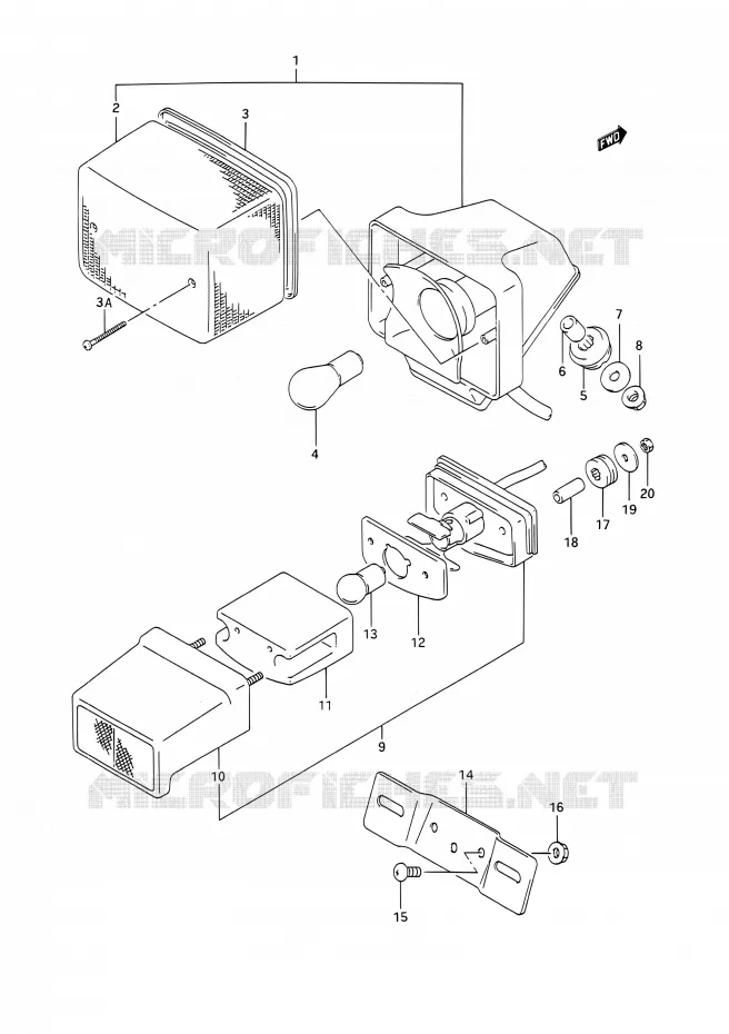 ACHTERLICHT Suzuki MOTO 200 TS-R 1993  TS200R P (E03,E28,E33)