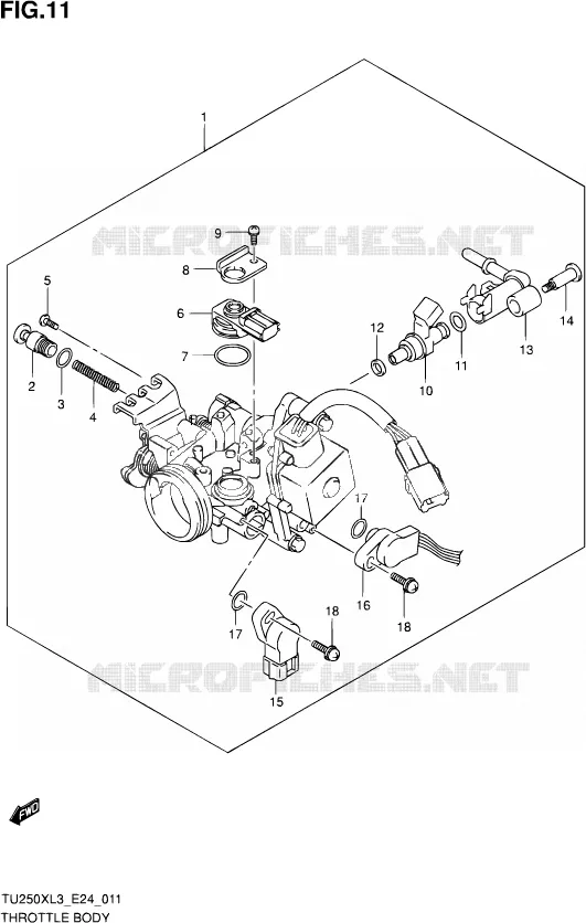 GASKLEPHUIS Suzuki MOTO 250 TU 2013  TU250X L3 (E24)