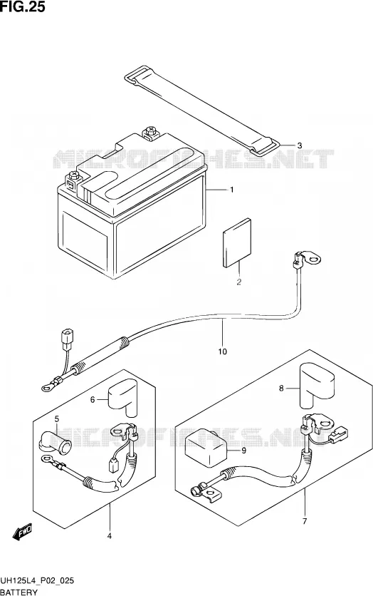 ACCU (UH125AL4 P19) Suzuki SCOOTER 125 BURGMAN 2014  UH125 L4 (P19)