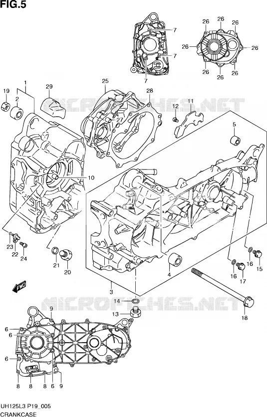 CASING Suzuki SCOOTER 125 BURGMAN 2013  UH125G L3 (P19)