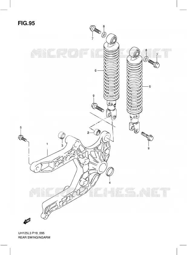 SWINGARM Suzuki SCOOTER 125 BURGMAN 2012  UH125G L3 (P19)