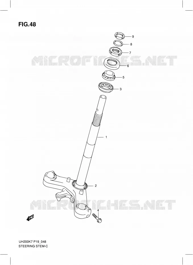 STUURKOLOM Suzuki SCOOTER 200 BURGMAN 2007  UH200K7(E19)