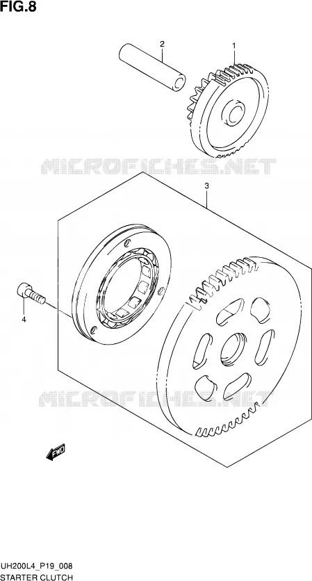 STARTMOTOR CLUTCH Suzuki SCOOTER 200 BURGMAN 2014  UH200 L4 (P19)