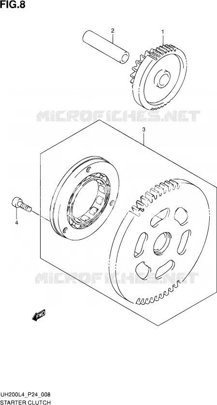 STARTMOTOR CLUTCH Suzuki SCOOTER 200 BURGMAN 2014  UH200 L4 (P24)