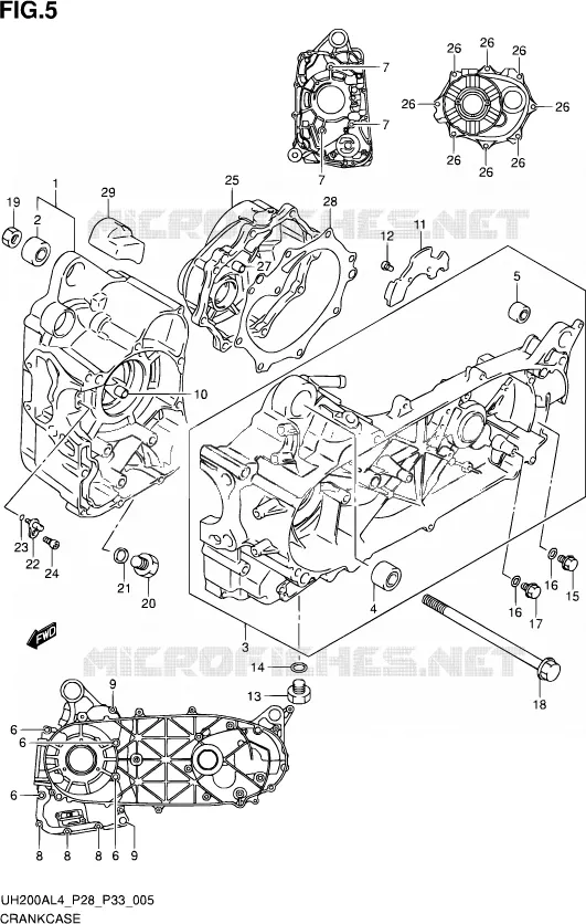 CASING Suzuki SCOOTER 200 BURGMAN 2014  UH200A L4 (P03,P28,P33)
