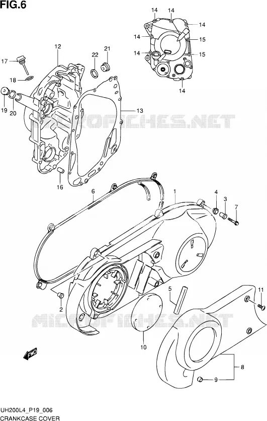 CASING Suzuki SCOOTER 200 BURGMAN 2014  UH200A L4 (P19)