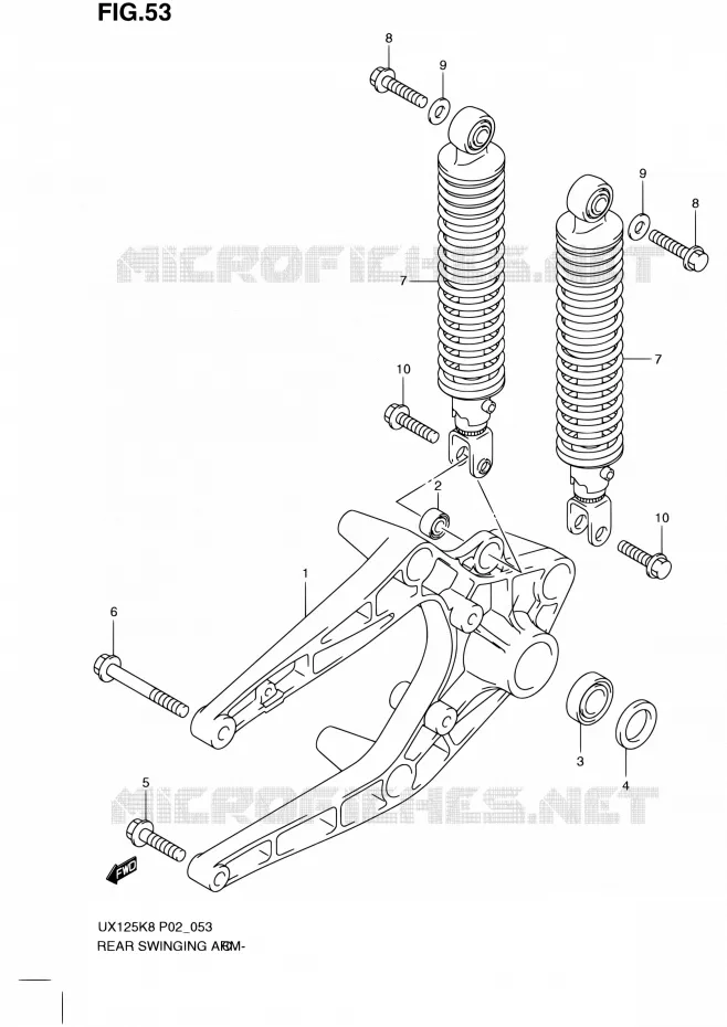 SWINGARM Suzuki SCOOTER 125 SIXTEEN 2010  UX125L0(P19)