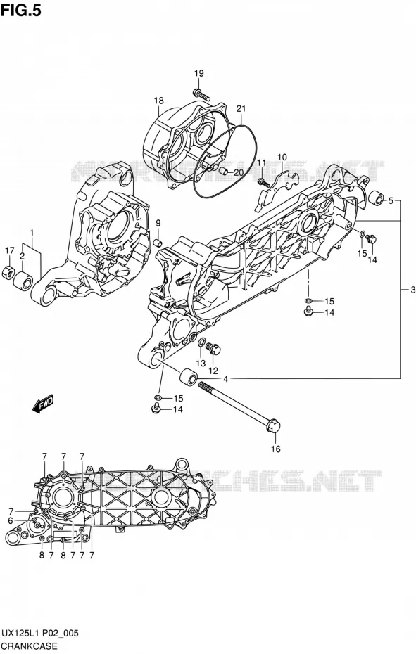 CASING Suzuki SCOOTER 125 SIXTEEN 2012  UX125L1(P19)