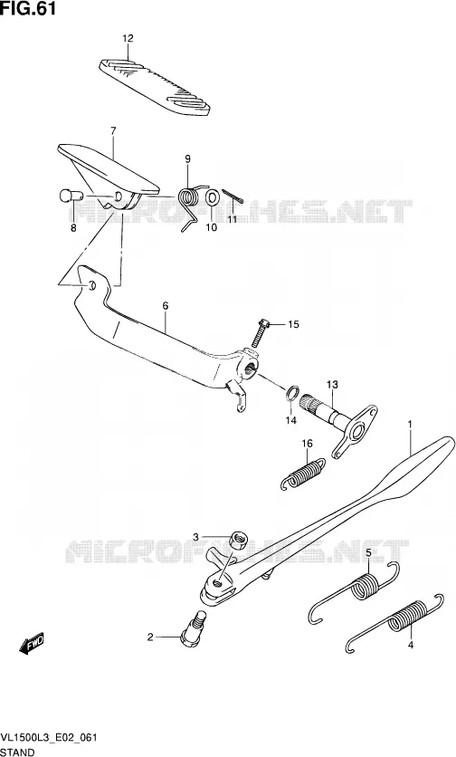 STAND (VL1500L3 E19) Suzuki MOTO 1500 INTRUDER 2013  VL1500 L3 (E02)