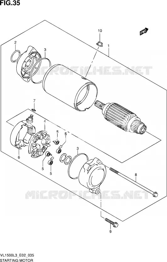 STARTMOTOR Suzuki MOTO 1500 INTRUDER 2013  VL1500 L3 (E02)