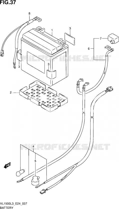 ACCU Suzuki MOTO 1500 INTRUDER 2013  VL1500 L3/VL1500B L3 (E24)