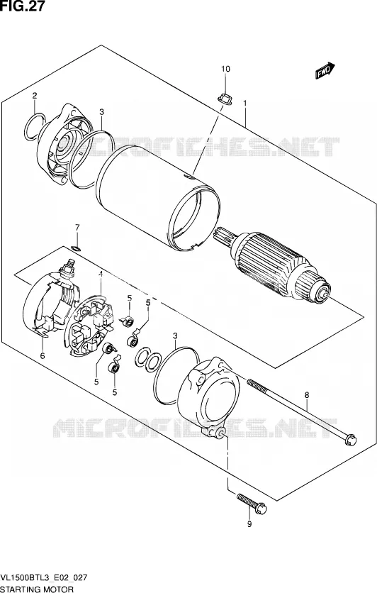 STARTMOTOR Suzuki MOTO 1500 INTRUDER 2013  VL1500B TL3 (E24)