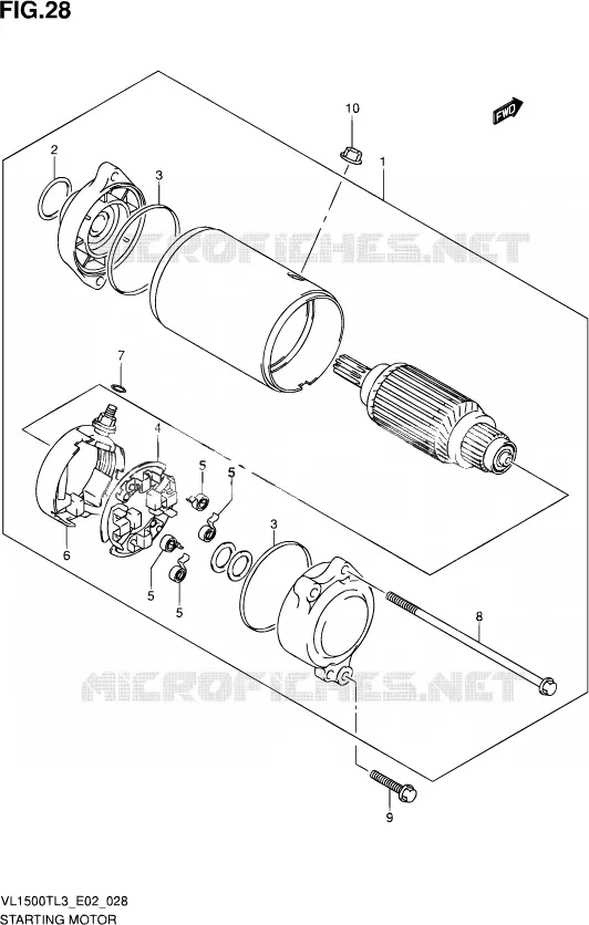 STARTMOTOR Suzuki MOTO 1500 INTRUDER 2013  VL1500T L3 (E02)