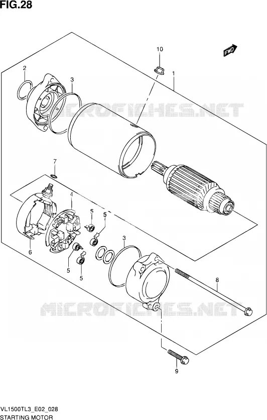 STARTMOTOR Suzuki MOTO 1500 INTRUDER 2015  VL1500T L3 (E19)