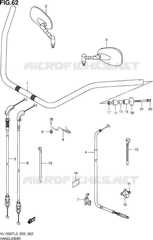 STUUR (VL1500TL3 E02) Suzuki MOTO 1500 INTRUDER 2015  VL1500T L3 (E19)
