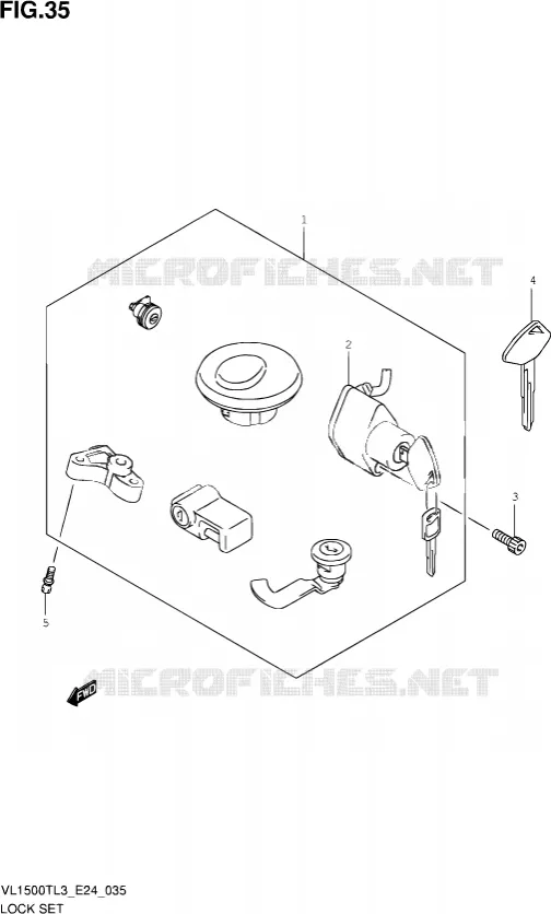 LOCK SET Suzuki MOTO 1500 BOULEVARD 2013  VL1500T L3 (E24)