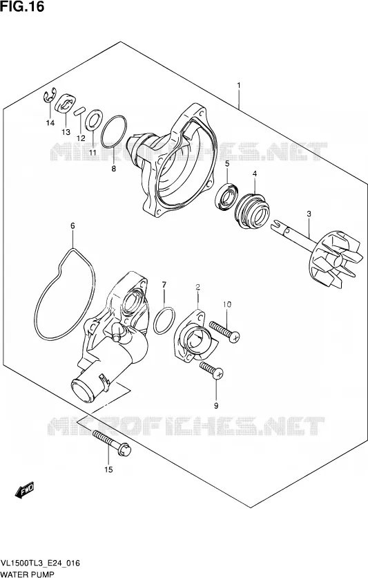 WATERPOMP Suzuki MOTO 1500 BOULEVARD 2013  VL1500T L3 (E24)