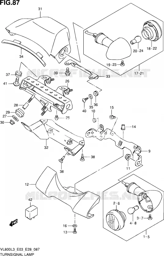INDICATOREN (VL800TL3 E33) Suzuki MOTO 800 VOLUSIA 2013  VL800 L3/VL800T L3/VL800C L3