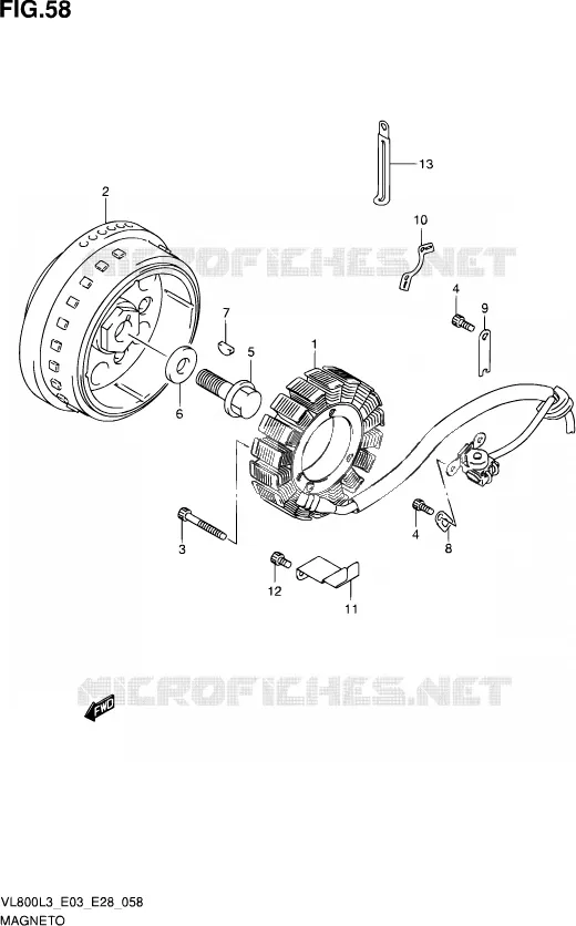 ONTSTEKING Suzuki MOTO 800 VOLUSIA 2013  VL800 L3/VL800T L3/VL800C L3