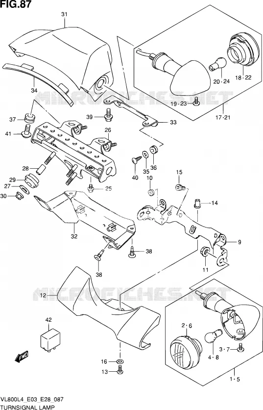 INDICATOREN (VL800TL4 E33) Suzuki MOTO 800 VOLUSIA 2014  VL800 L4/VL800T L4/VL800C L4
