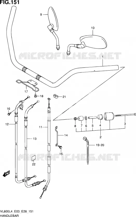STUUR Suzuki MOTO 800 VOLUSIA 2014  VL800 L4/VL800T L4/VL800C L4