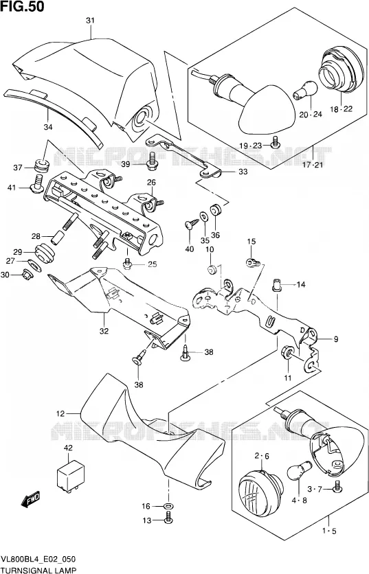 INDICATOREN (VL800BL4 E19) Suzuki MOTO 800 INTRUDER 2014  VL800BUE L4 (E19)