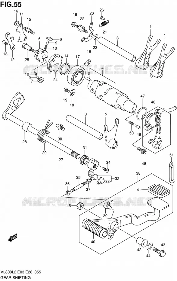 SCHAKELEN ASSY Suzuki MOTO 800 VOLUSIA 2012  VL800CL2