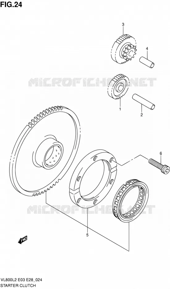 STARTMOTOR CLUTCH Suzuki MOTO 800 VOLUSIA 2012  VL800CL2