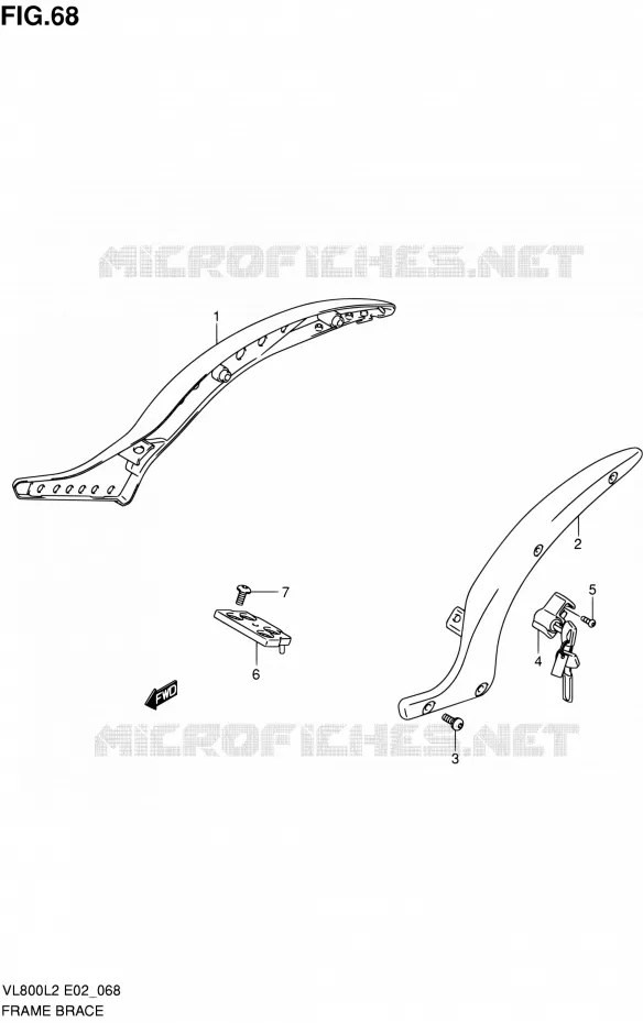 FRAME ONDERSTEUNING Suzuki MOTO 800 VOLUSIA 2012  VL800CUEL2