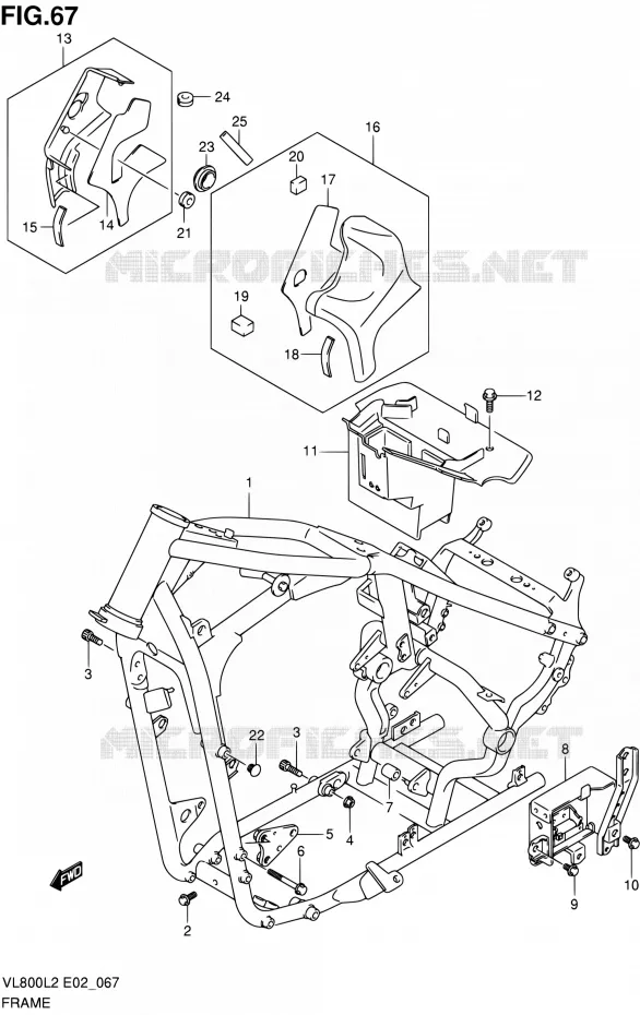 FRAME Suzuki MOTO 800 VOLUSIA 2012  VL800UEL2