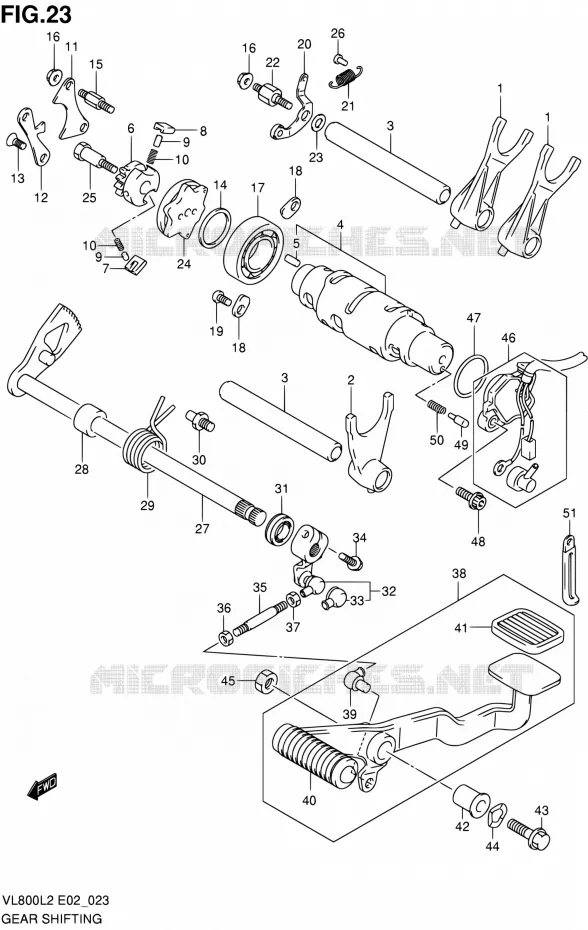 SCHAKELEN ASSY Suzuki MOTO 800 VOLUSIA 2012  VL800UEL2