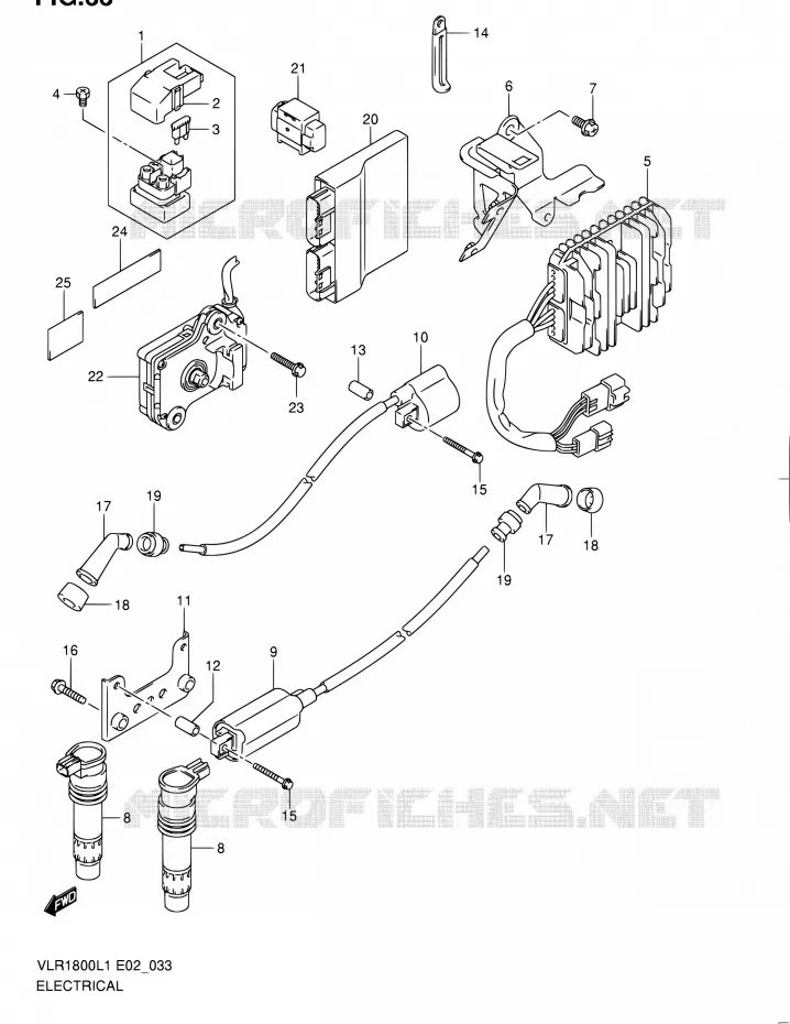 ELEKTRISCH (VLR1800TL1 E02) Suzuki MOTO 1800 INTRUDER 2011  VLR1800L1(E19)