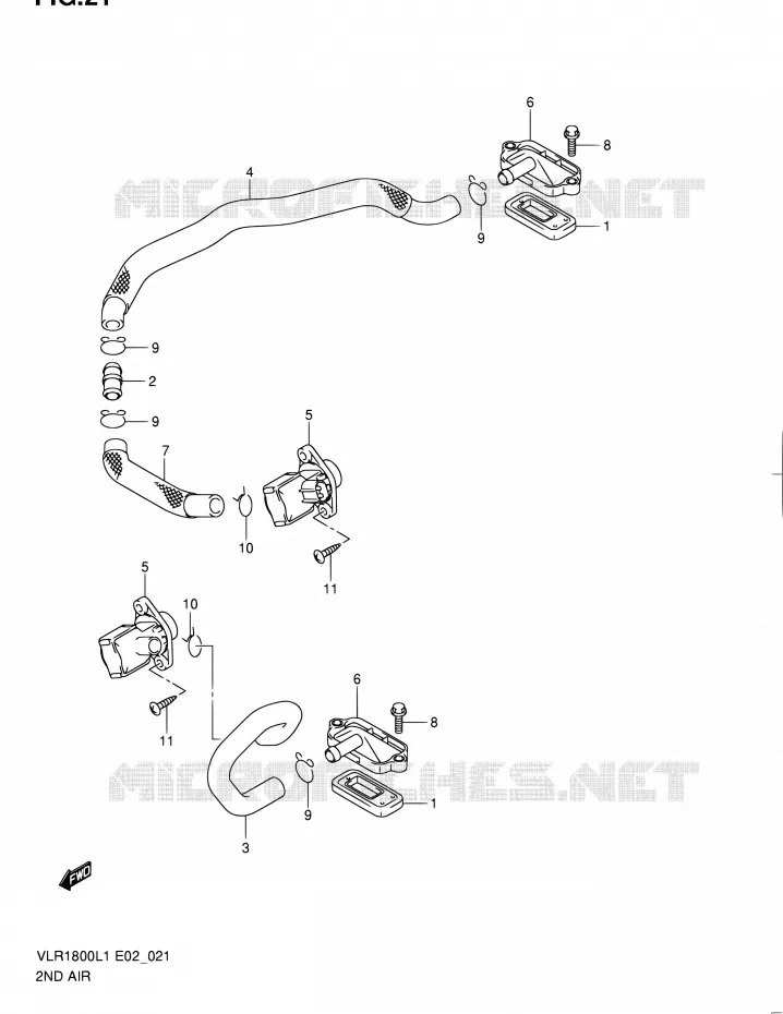 FUEL EVAP SYSTEM Suzuki MOTO 1800 INTRUDER 2011  VLR1800L1(E19)