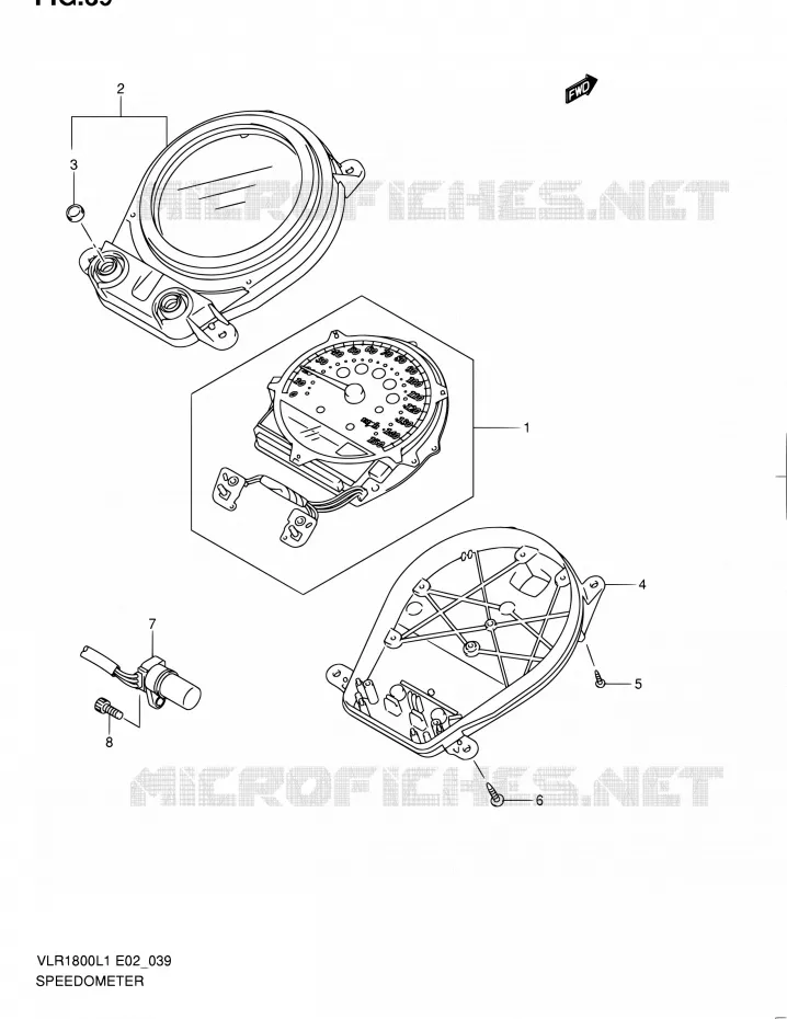 SNELHEIDSMETER (VLR1800L1 E24) Suzuki MOTO 1800 INTRUDER 2011  VLR1800L1(E19)