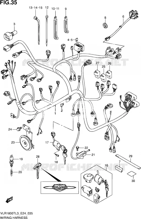 BEDRADING Suzuki MOTO 1800 INTRUDER 2013  VLR1800T L3 (E24)