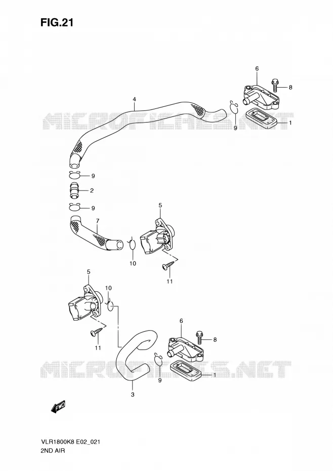 FUEL EVAP SYSTEM Suzuki MOTO 1800 BOULEVARD 2008  VLR1800UFK8