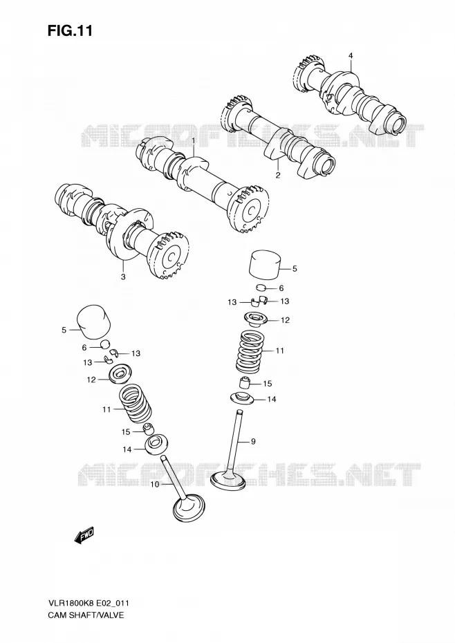 NOKKENAS - VALVES Suzuki MOTO 1800 BOULEVARD 2008  VLR1800UFK8