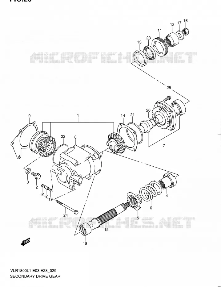 AANDRIJFAS Suzuki MOTO 1800 INTRUDER 2011  VLR1800 L1/VLR1800T L1 (E03,E28,E33)
