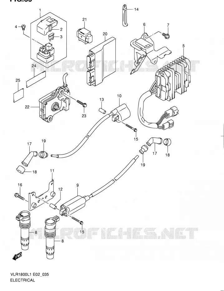 ELEKTRISCH (VLR1800TL1 E24) Suzuki MOTO 1800 INTRUDER 2011  VLR1800L1/VLR1800TL1(E24)