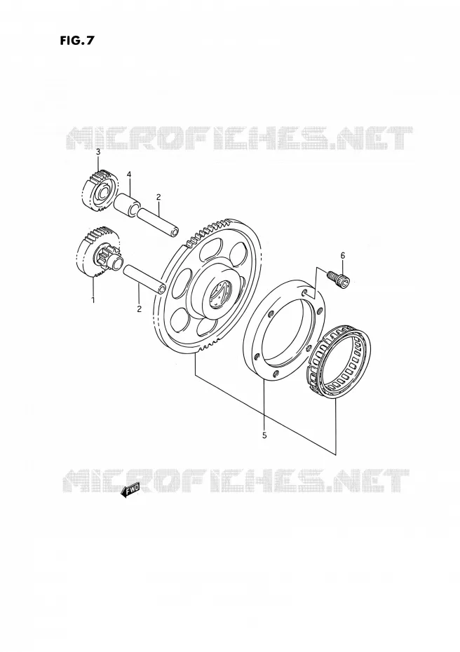 STARTMOTOR CLUTCH Suzuki MOTO 1400 INTRUDER 1991  VS1400GLPM/VS1400GLFM(E01,E04,E17,E21,E22,E34,E39)