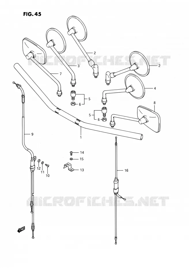 STUUR (VS1400GLFH/GLFJ/GLFL/GLFM/GLFN/GLFP) Suzuki MOTO 1400 INTRUDER 1992  VS1400GLPN/VS1400GLFN(E01,E04,E17,E21,E22,E39)
